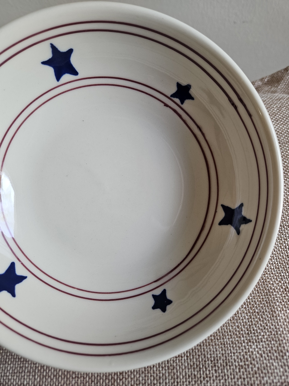 Hartstone Pottery Stars & Stripes Soup/Cereal Bowl - Picture 4 of 7